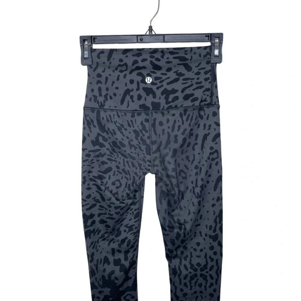 lululemon Wunder Under Pant‎ (Roll Down) Legging Animal Swirl Deep Coal